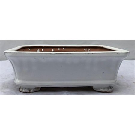 PAISAJE Ceramic Bonsai Pot, White - Rectangle PA2529807